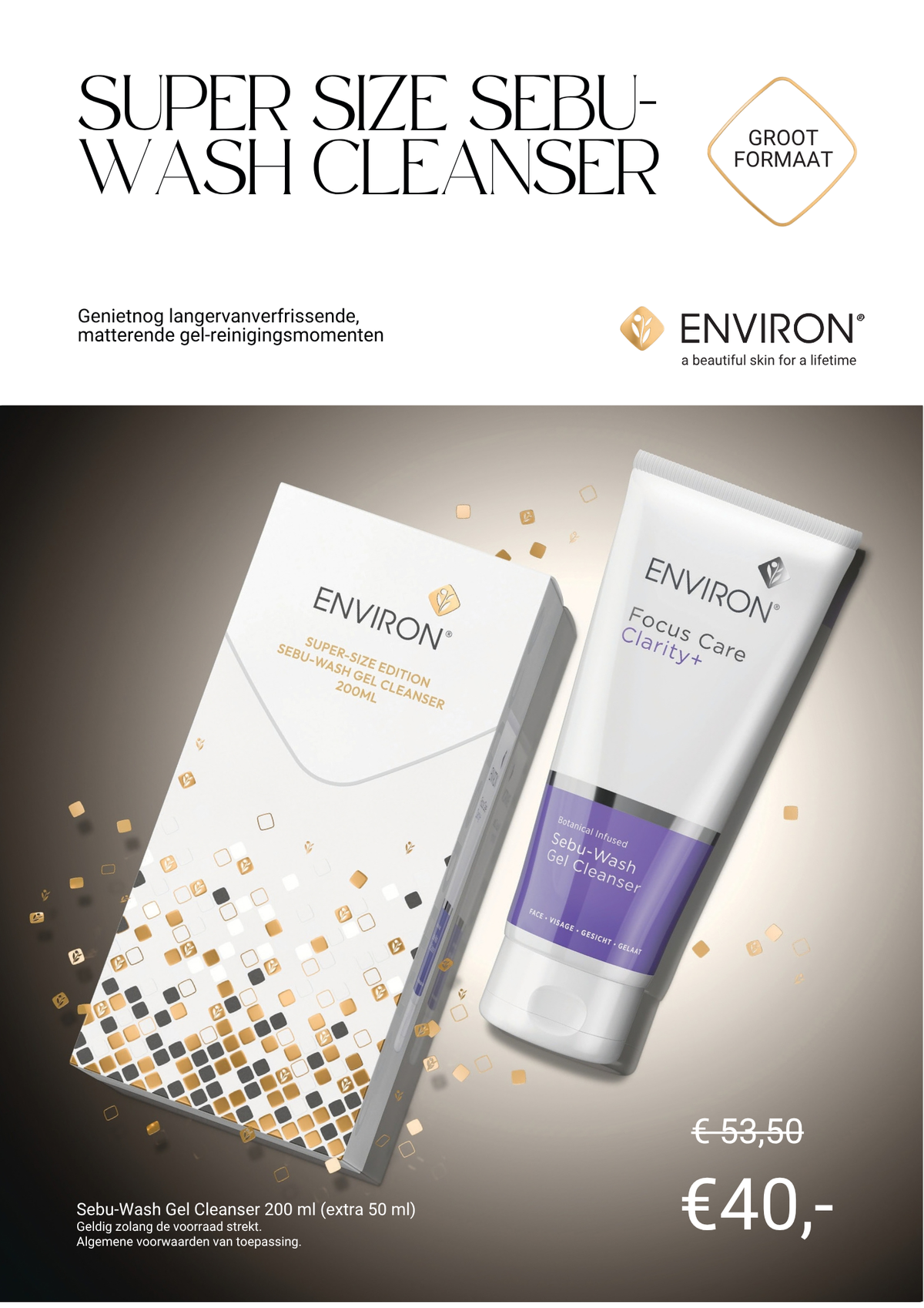 Environ Festive Deluxe Edition Super size Sebu-Wash Gel Cleanser – 200 ml